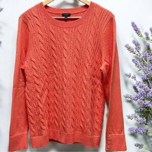 Talbot’s Melon‎ Cable Knit Sweater